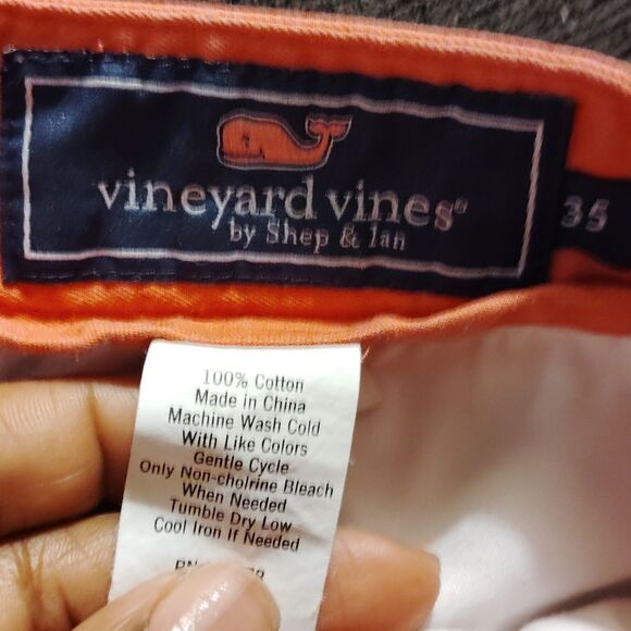Vineyard Vines Coral  Flat Front Shorts - Picture 3 of 4
